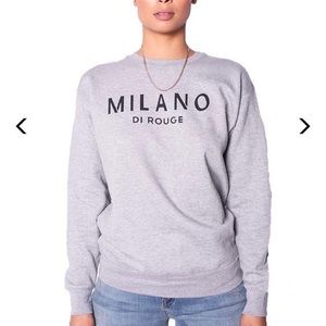 Milano Di Rouge Grey Crewneck 🤍